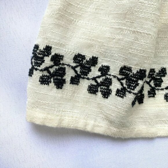 FAT FACE DEVIN IVORY WHITE BLACK EMBROIDERED BOHEMIAN MAXI DRESS - 4R - Picture 13 of 14